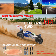 Load image into Gallery viewer, 1/14 RC Cars, 4WD High-Speed Remote Control Cars for Adults, Creative Lighting Design, Upgraded Hardware and Battery, Max 43 mph
