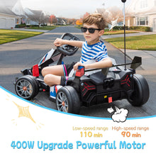 Load image into Gallery viewer, 36V Electric Go Kart for Kids, Licensed BMW Battery Powered Drift Racing Go Kart, 7.5 MPH Drift Kart w/Adjustable Speed, White
