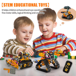 Robot Building Kit, App & Remote Control Robot Toys for Kids, 5 in 1 High-Tech Remote Control Building Block Robot