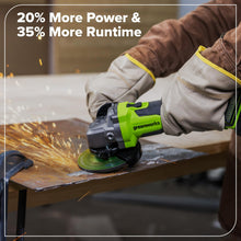 Load image into Gallery viewer, Greenworks 24V Brushless 10PC TOOL, Drill+Impact Driver+Circular Saw+Recip Saw+Jig Saw+Sander+Light+Multi-Tool+Nailer+Grinder (2) 4.0Ah+2.0Ah Batteries (24,000mAh PB) USB-C Charger, High Efficiency
