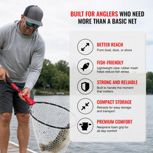 Load image into Gallery viewer, EGO S2 Slider Fishing Landing Net, Large Clear Rubber Mesh, Fishing Net
