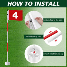 Load image into Gallery viewer, Burbell 4 Pack Golf Flag 6ft Cup Set Putting Green Red Flags for Yard
