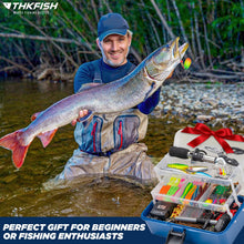 Load image into Gallery viewer, THKFISH Fishing Tackle Box with Tackle Included 400pcs w/Tools Scale
