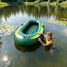 Load image into Gallery viewer, Inflatable Boat for One Person Max 198 lbs/90 kg with Carry Bag and Foot Pump, Single-Person raft for Fishing and Water Sports or a Yacht Supplement for Pools, Ponds, and Calm Shallow Water
