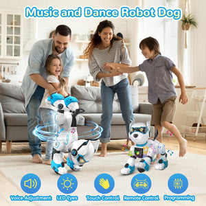 Smart Robots Dog Toy for Kids, Programmable Interactive RC Robotic Pets with Voice Control and Touch Sensory