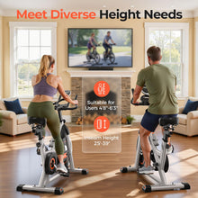 Load image into Gallery viewer, YOSUDA Exercise Bike, Brake Pad Stationary Bike for Home -Magnetic-Grey
