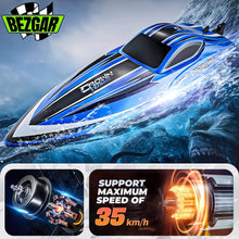 Load image into Gallery viewer, RC Boat, 16 inch Big Remote Control Boat for Adults and Kids, 35 KPH Large Fast RC Speed Boats with 1500mAh Battery- HJ818 Blue

