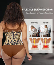 Load image into Gallery viewer, FeelinGirl Workout Waist Trainer Underbust Workout Cincher Hourglass Corset Body Shaper for Women Leopard L
