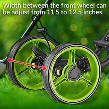 Load image into Gallery viewer, Caddytek Explorer V8 Golf Push Cart - Superlite 4 Wheel Aluminum Foldable Cart with Adjustable Front Wheel Width, Foot Brake, Cooler Basket, Umbrella Holder, Drink Holder, Scorecard Console
