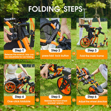 Load image into Gallery viewer, FLAGTAG Golf Push Cart 3 Wheel with 360 Swivel Front Wheel,Lightweight and Foldable Walking Golf Cart，One-Click Foldable,with Foot Brake
