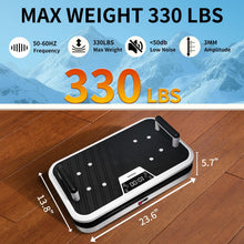 Load image into Gallery viewer, Linear Vertical Vibration Plate Exercise Machine, 50‑60Hz Whole Body Platform w/ Push‑Up Handles, 120 Speeds, 3mm Amplitude for Bone Strength, Lymphatic Drainage &amp; Muscle Recovery, 330lbs Capacity
