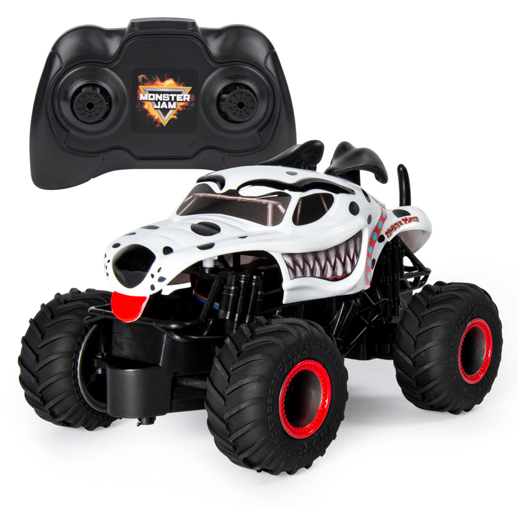 Monster Jam, Official Monster Mutt Dalmatian Remote Control Monster Truck for Boys and Girls, 1:24 Scale, 2.4 GHz, Kids Toys