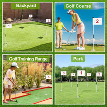 Load image into Gallery viewer, 10 Set Golf Flagsticks Putting Green Flags for Yard, Normal, Mixed
