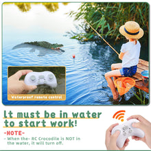 Load image into Gallery viewer, Remote Control Crocodile High Simulation RC Crocodile Boat Toys for Swimming Pool Lakes Bathroom, Great Gift
