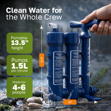 Load image into Gallery viewer, Trailgo Pro Portable Water Filter for Camping - Water Purifier Survival
