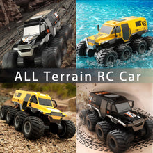 Load image into Gallery viewer, Amphibious RC Truck 1: 12 8WD, 2.4G Off Road Waterproof Large Remote Control Car for Boys, All Terrain RC Car Toys-Black

