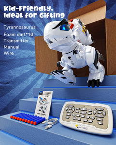 Remote Control Robot Dinosaur Toys for Kids, Large Rechargeable Jurassic Toys, STEM Programmable Interactive