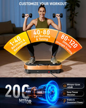 Load image into Gallery viewer, Vibration Plate Exercise Machine for Weight Loss and Lymphatic Drainage - 330lb Vibrating Platform for Home Gym Workout, Full Body Shaker Pilates Equipment with 2 Bands for Women and Men - Gold
