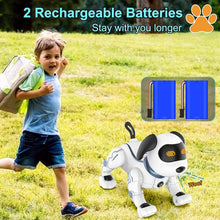Load image into Gallery viewer, Remote Control Robot Dog Toy for Kids, Programmable Smart RC Puppy, Interactive Voice &amp; Dancing, Electronic Pets Gift
