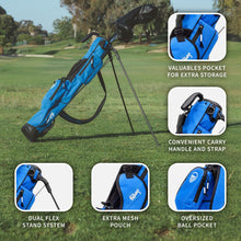 Load image into Gallery viewer, The Original Lightweight Sunday Golf Bag with Stand – Easy to Carry, Durable Pitch &amp; Putt Bag for Driving Range, Par 3 &amp; Executive Courses
