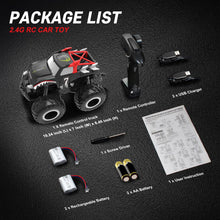 Load image into Gallery viewer, 1/16 Remote Control Monster Truck : 4x4 Off Road Waterproof Rc Jeep Combines Amphibious and All Terrain Traversal (Red Pickup)
