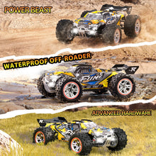 Load image into Gallery viewer, 1/18 Scale All Terrains RC Cars for Adults, Brushless 37 MPH Fast Electric Car with 2.4 GHz Remote Control, 4X4 Off-Road Truck
