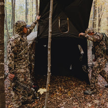 Load image into Gallery viewer, Barronett Blinds® Pentagon™ Heavy-Duty, Portable Hunting Blind, 5-Sided Hub Blind, 600 Denier Fabric, Low Profile Windows, 4-Person, Crater™ Harvest, 72” x 96” x 96”, PTHD550CH

