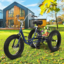 Load image into Gallery viewer, 20 Inch Fat Tire Adult Tricycles 3 Wheel Bikes 7 Speed Adult Trikes Three-Wheeled Cruiser for Seniors, Women, Men
