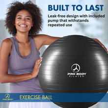 Load image into Gallery viewer, ProBody Pilates Exercise Ball - Multiple Sizes Gym Grade Balance Ball for Fitness,-(Black, 65 cm)
