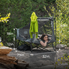 Load image into Gallery viewer, Kakadu Camping Tent Cot, 1 Person, 1 Minute Easy Setup, Folding, Compact, Elevated Tent with BlockOut Rain Fly, Awning Poles, Ultra-Fine Mesh Windows, and Carry Bag
