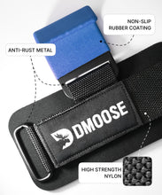 Load image into Gallery viewer, DMoose Fitness Weight Lifting Hooks (Pair) for Deadlifts - Blue
