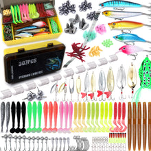 Load image into Gallery viewer, EXAURAFELIS Fishing Gear Fishing Lures All-in-one Tackle Box Minnow Crankbait Spinnerbaits VIB Jigs Hooks Paddle swimbaits Frog Lure Spoon Sinking Lure for Bass Trout Walleye Redfish

