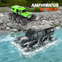 Load image into Gallery viewer, Amphibious RC Trucks,8WD Offroad Waterproof,1: 12 Large Remote Control Monster Truck for Boys Girls,50Mins Playing Time Battery
