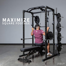 Load image into Gallery viewer, REP Fitness PR-1100 Power Rack + Dip Attachment + Lat Pulldown + Weight Storage + AB-3000 Bench
