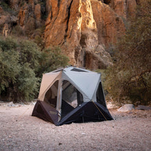 Load image into Gallery viewer, Gazelle Tents™ T4 Overland EXP Hub Tent, Extended Season Camping Tent, Sleeps 4, Pop-Up Hub Tent, Durable Ripstop Fabric, TriTech Mesh, Waterproof, UV Resistant, Agave Green, 78" x 94" x 94", GT403AG
