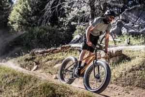 Fat Tire Mountain Bike for Adult Men Women, 26-Inch Wheels, Mechanical Disc Brakes, 17-Inch Steel Hardtail Frame, 7-Speed, Copper