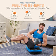 Load image into Gallery viewer, LifePro Rumblex Plus 4D Vibration Plate Exercise Machine - Triple Motor Oscillation, Linear, Pulsation + 3D/4D Motion Vibration Platform/Whole Body Vibration Machine for Weight Loss &amp; Shaping. (Blue)
