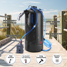 Load image into Gallery viewer, Teamaze Portable Shower,12L/3.2 Gal Solar Camping Shower Bag with Auto Pressure Pump,Portable Outdoor Shower for Camping,Beach,Hiking,RV,Pet Bath
