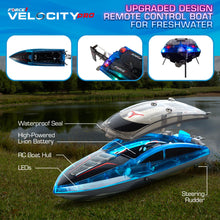 Load image into Gallery viewer, Velocity Pro LED RC Boat- Remote Control Boats for Adults and Kids, Underwater Speed Racing Mini RC Toy for Pools and Lakes, LEDs
