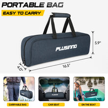 Load image into Gallery viewer, PLUSINNO Fishing Rod and Reel Combos -24 Ton Carbon Fiber Telescopic Fishing Pole - Spinning Reel 12 +1 Shielded Bearings Stainless Steel BB-Free Carrier Bag Case, Travel Saltwater Freshwater Fishing
