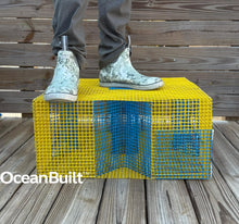 Load image into Gallery viewer, OceanBuilt Baitfish &amp; Pinfish Traps – Durable Wire Fishing Traps – Multiple Mesh Sizes, Trap Sizes &amp; Buoy Kit Options (0.5" Mesh – Large – Baitfish)
