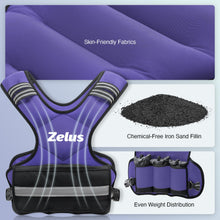 Load image into Gallery viewer, ZELUS Weighted Vest for Men and Women, 11-20lb, Violet
