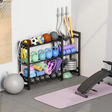 Load image into Gallery viewer, Dumbbell Rack 3-Tier Weight Stand Dumbbell Storage 50In Length For Home Gym Adjustable Spacing
