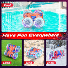 Load image into Gallery viewer, Amphibious Remote Control Car: Spider Double Sided 360° Flip Rotating RC Car Toy for 3+ Years Old Boys Girls Waterproof 2.4GHz RC Stunt Car
