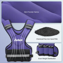 Load image into Gallery viewer, ZELUS Weighted Vest for Men and Women, 20-32lb, Violet
