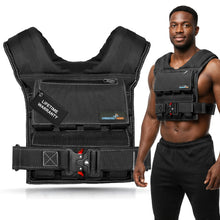 Load image into Gallery viewer, Weighted Vest Adjustable for Men &amp; Women – Strength Training Weight Vests for Walking, Running, Fitness &amp; Cross Training, Adjustable Weighted Vest for Men's Workouts, Rucking, 35LB, Black
