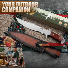 Load image into Gallery viewer, Purple Dragon D2 Steel Fixed Blade Hunting Knife with Sheath, Gifts for Men
