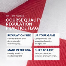 Load image into Gallery viewer, Standard Golf 14" x 20" Single Red/White Checkered Flag
