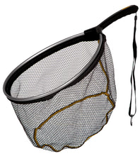 Load image into Gallery viewer, Frabill Floating Trout Net, 13" x 18", Black Finish, Fish Landing Net, Tangle-Free Micromesh Netting is Gentle on Fish, Comfortable Handle with Built-in Lanyard and Carabiner
