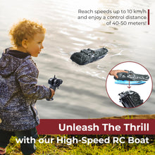 Load image into Gallery viewer, Remote Control Alligator Head - Remote Control Boat Prank Toy for Kids, Adults, Pranksters - 2.4G Waterproof RC Boats
